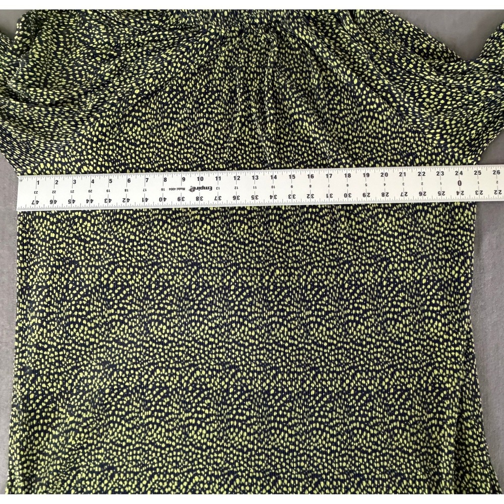 ASOS Pleated Maxi Dress Size 10 Navy Blue Green Ditsy Print Artsy Eclectic - Picture 7 of 9